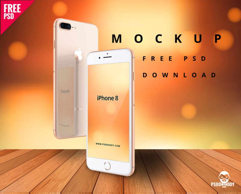 Download iPhone 8 Mockup Free PSD – PsdDaddy.com PSD Mockup Templates