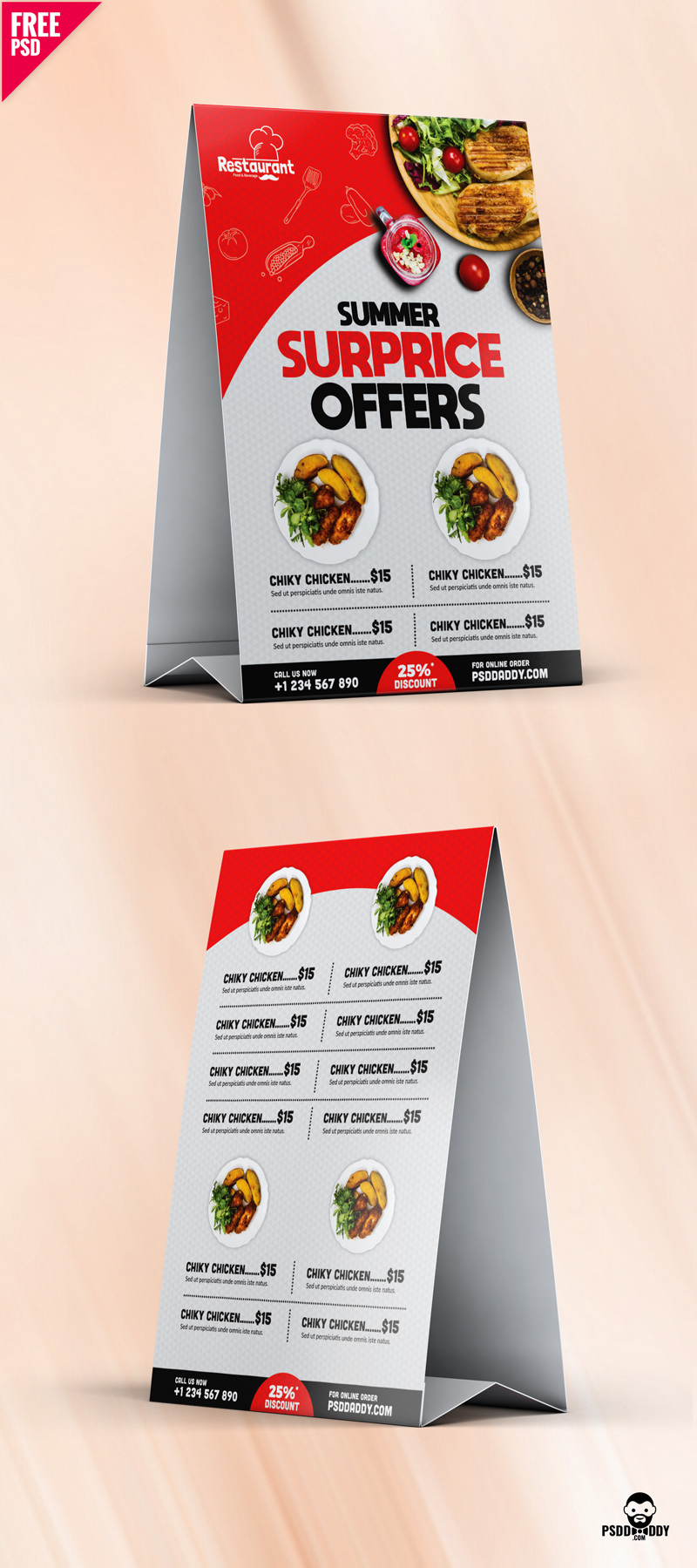 Download Download Discount Offer Tent Menu Free Psd Psddaddy Com Yellowimages Mockups