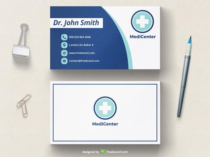 Free Clean Modern Medical Business Card Template Download Psddaddy Com
