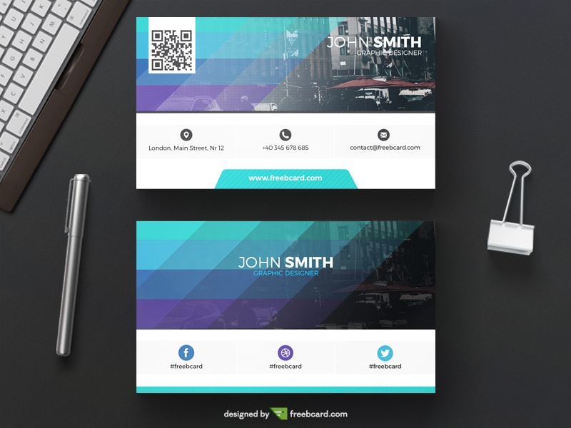 Free Colorful corporate business card download