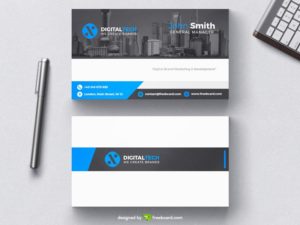 Free Digital tech business card template download