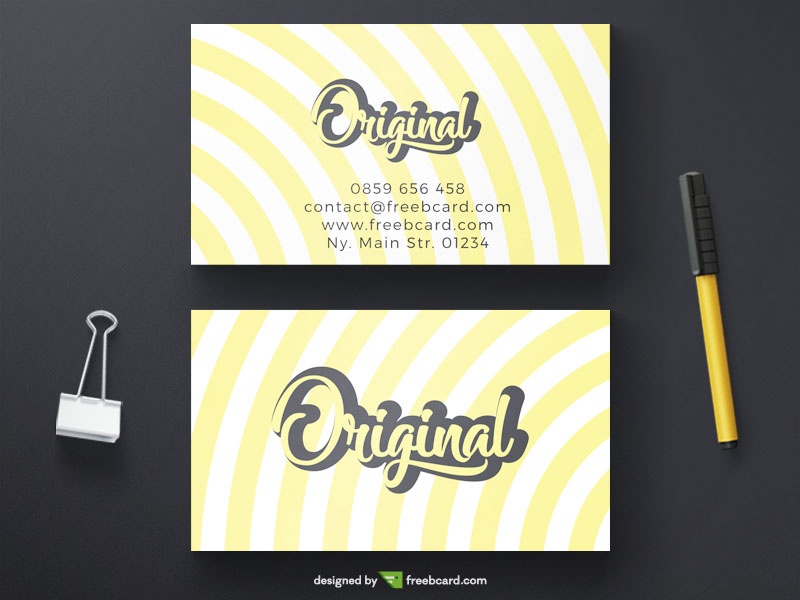 Free Yellow creative business card download