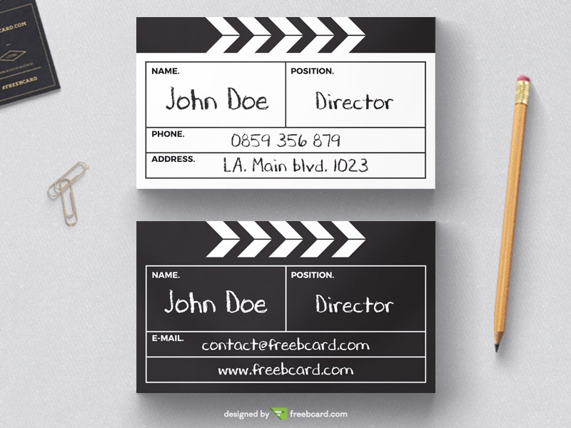 Free Directors cut board business card template download