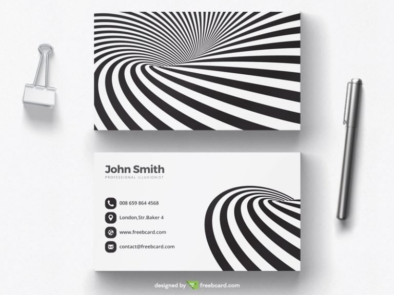 Black And White Business Cards Templates Free