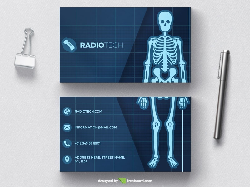 Free Medical radiology business card tempate download
