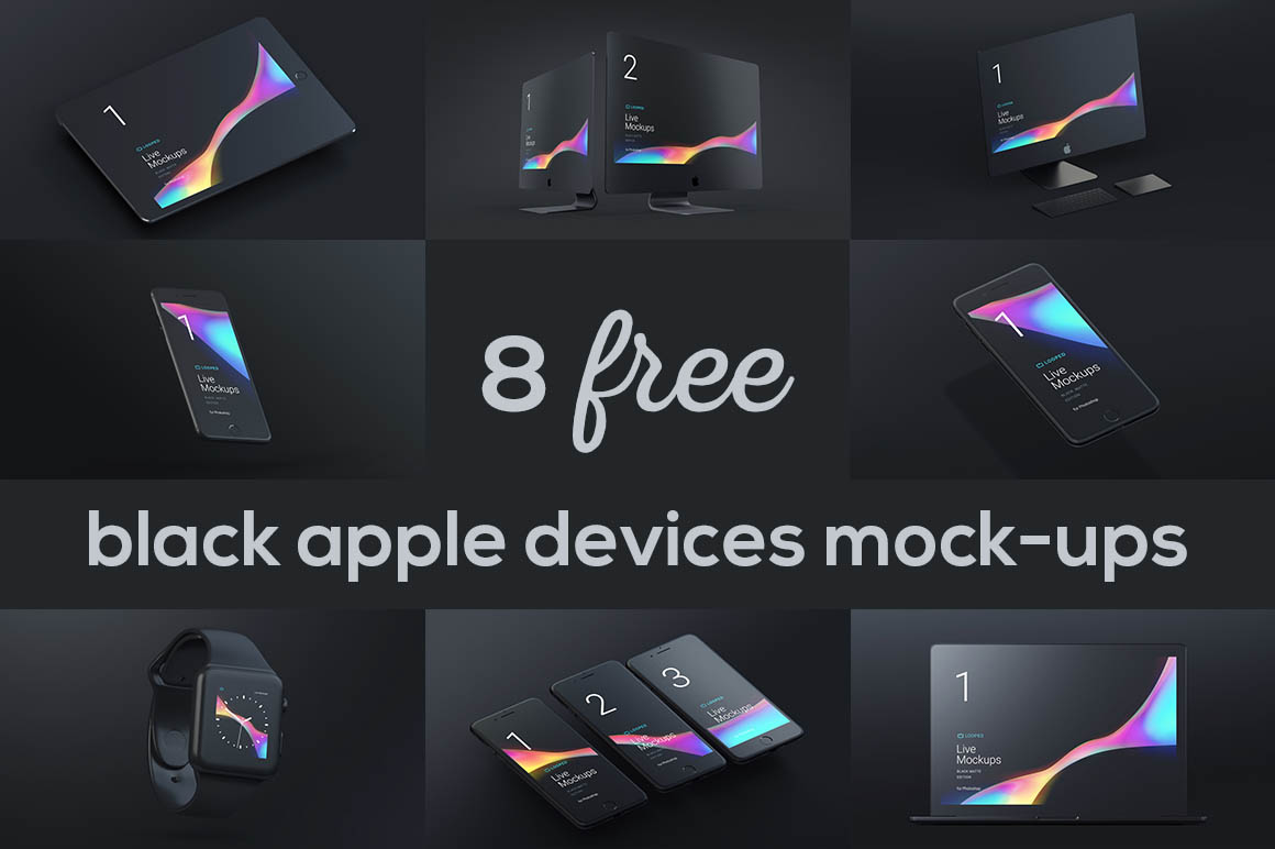 Download Here Is 8 Free Black Matte Devices Mockups Download Psddaddy Com