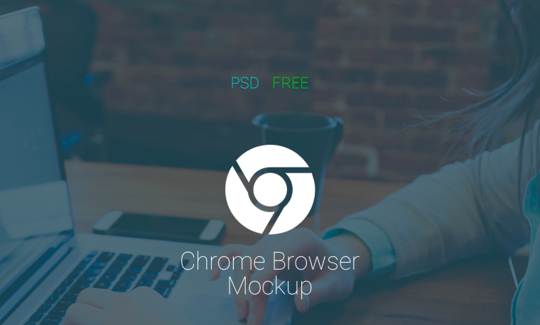 Chrome Browser Mockup PSD
