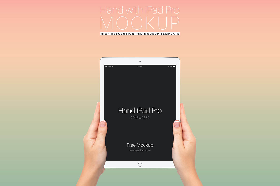 iPad In Hands Mockup
