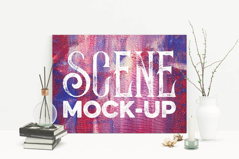 Here is Front View Scene Mockup Download | PsdDaddy.com