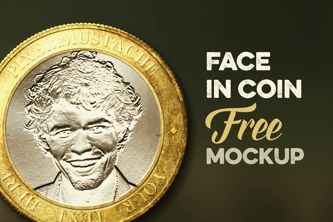 Face in Coin - Free Mock-up