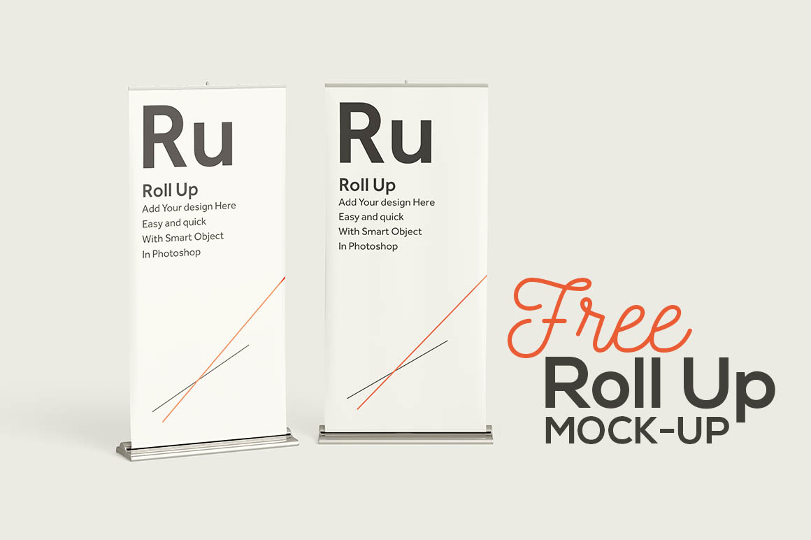 Free Roll Up Banners Mock-up
