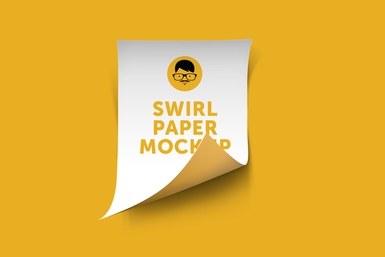 Download Free Swirl Paper Mockup Download Psddaddy Com PSD Mockup Templates