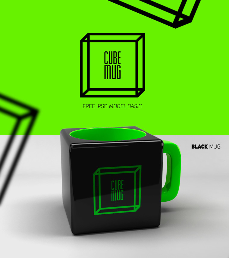 Cube Mug Mockup Freebie