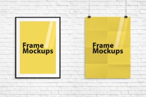 Free Freames on Wall Mock-ups