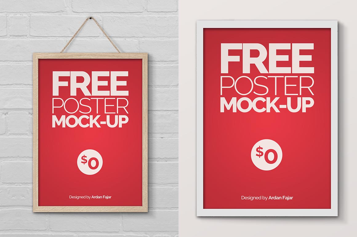 Download Here is Free Poster Mock-up Download | PsdDaddy.com
