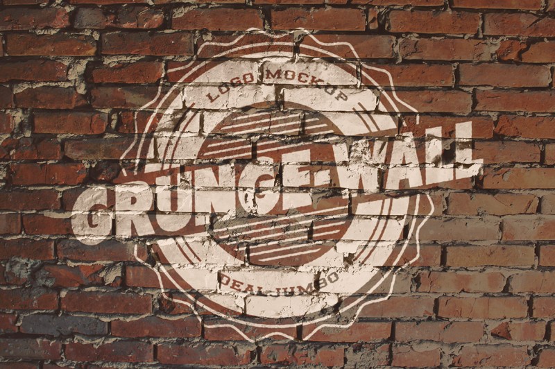 Logo Mockup - Old Paint on Brick Wall
