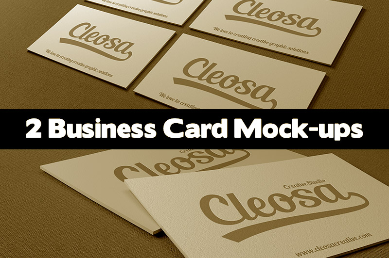 2 Free Business Card Mock-Ups