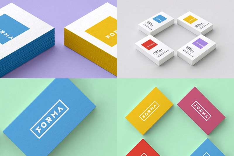 2 Free Business Card Mock-up Templates