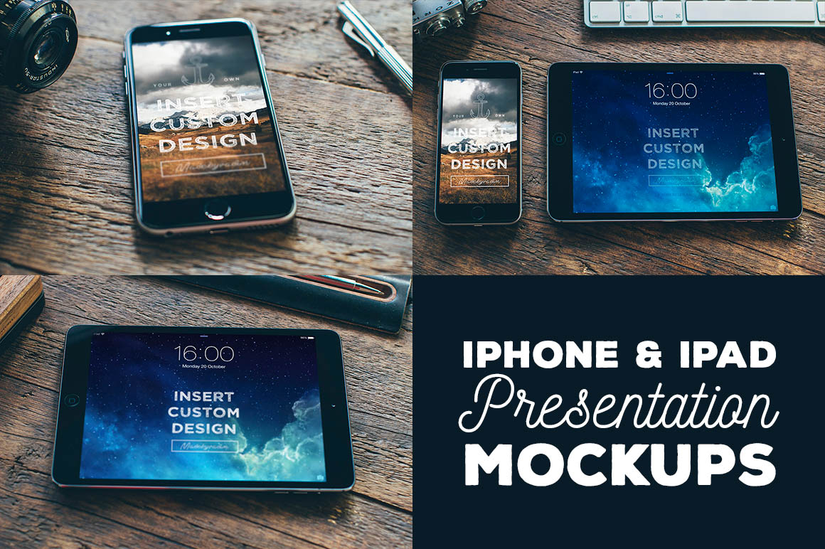 3 Free iPhone & iPad Mock-ups