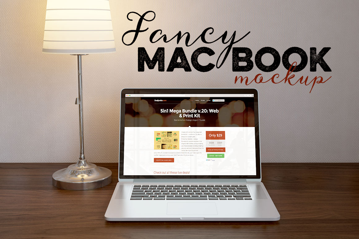 Free Fancy MacBook Mockup