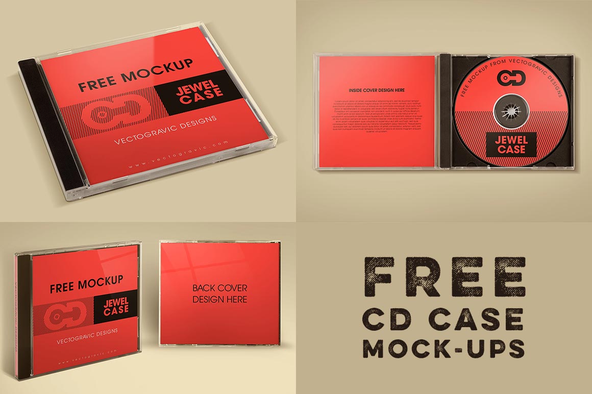 CD Case - Free Mock-ups