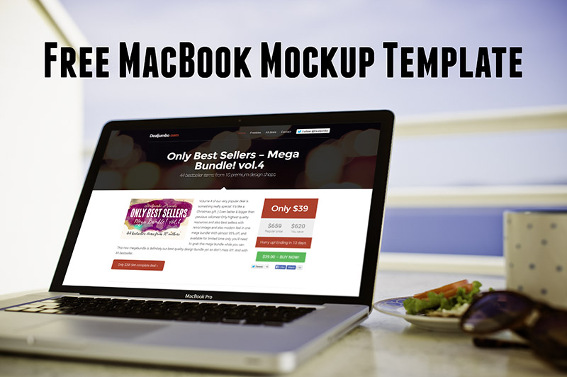 Free MacBook Mock-up Template