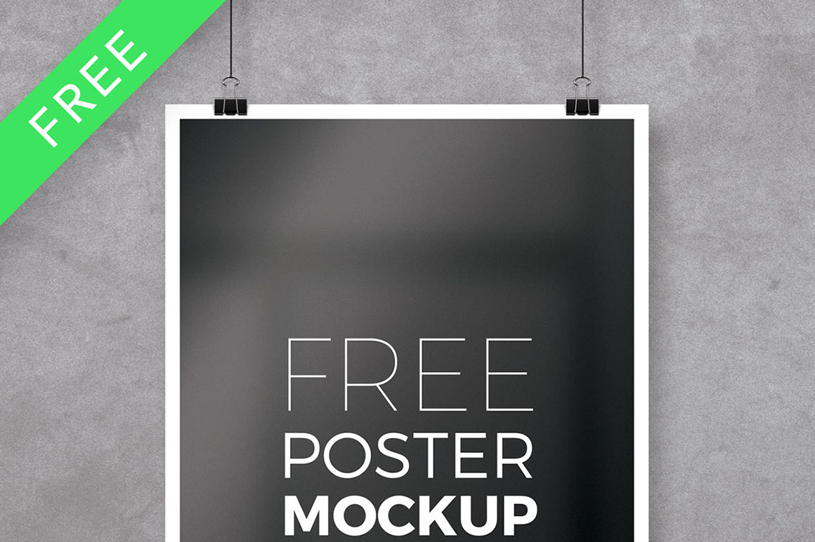 Poster Mockup - Free PSD