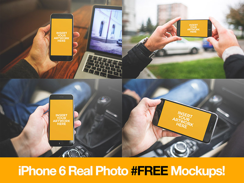 4 Free iPhone 6 Mockups