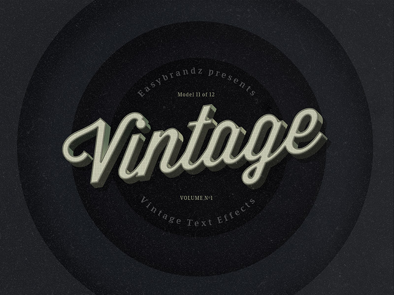 Free Vintage Text Effect