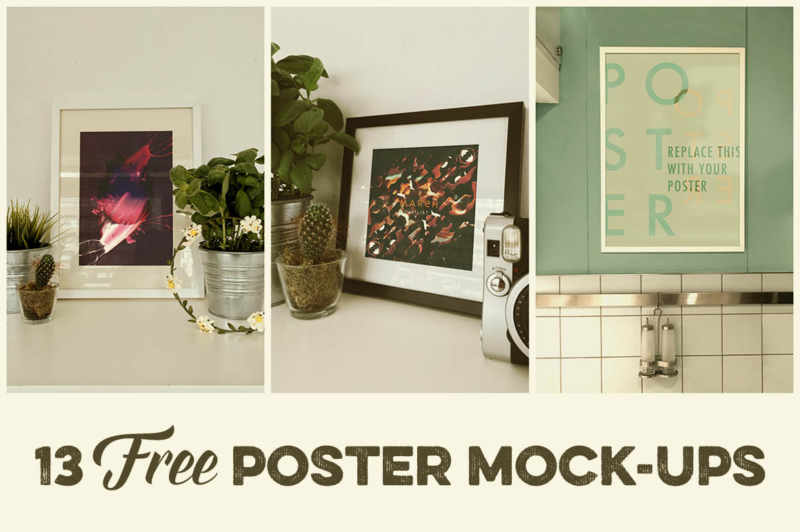 13 Free Poster Mock-ups