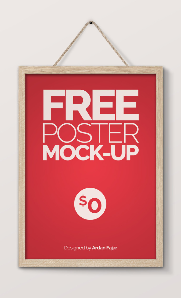 Free A4 Poster MockUp