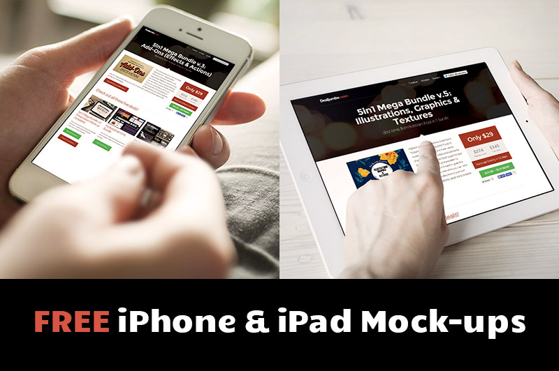 Free iPhone & iPad Mock-ups