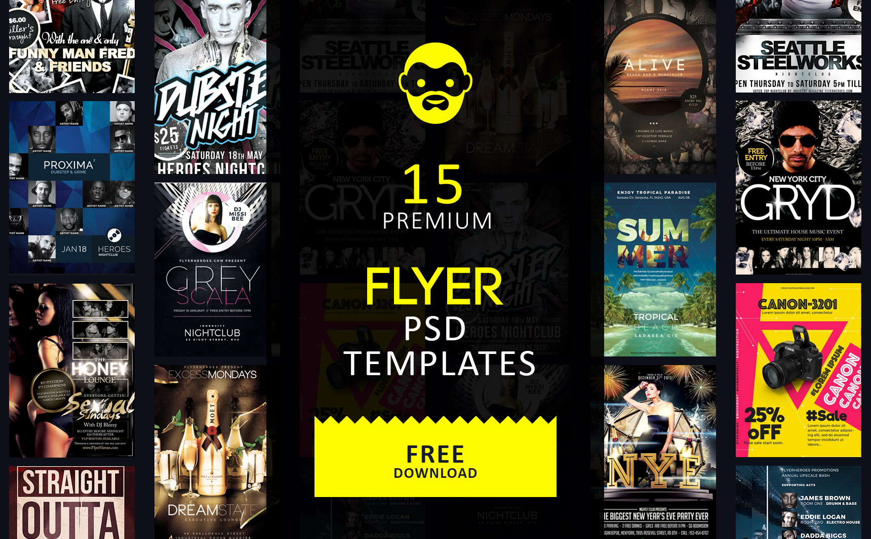 23 Premium Flyer PSD Templates Free Download  PsdDaddy.com In Free Printable Event Flyer Templates