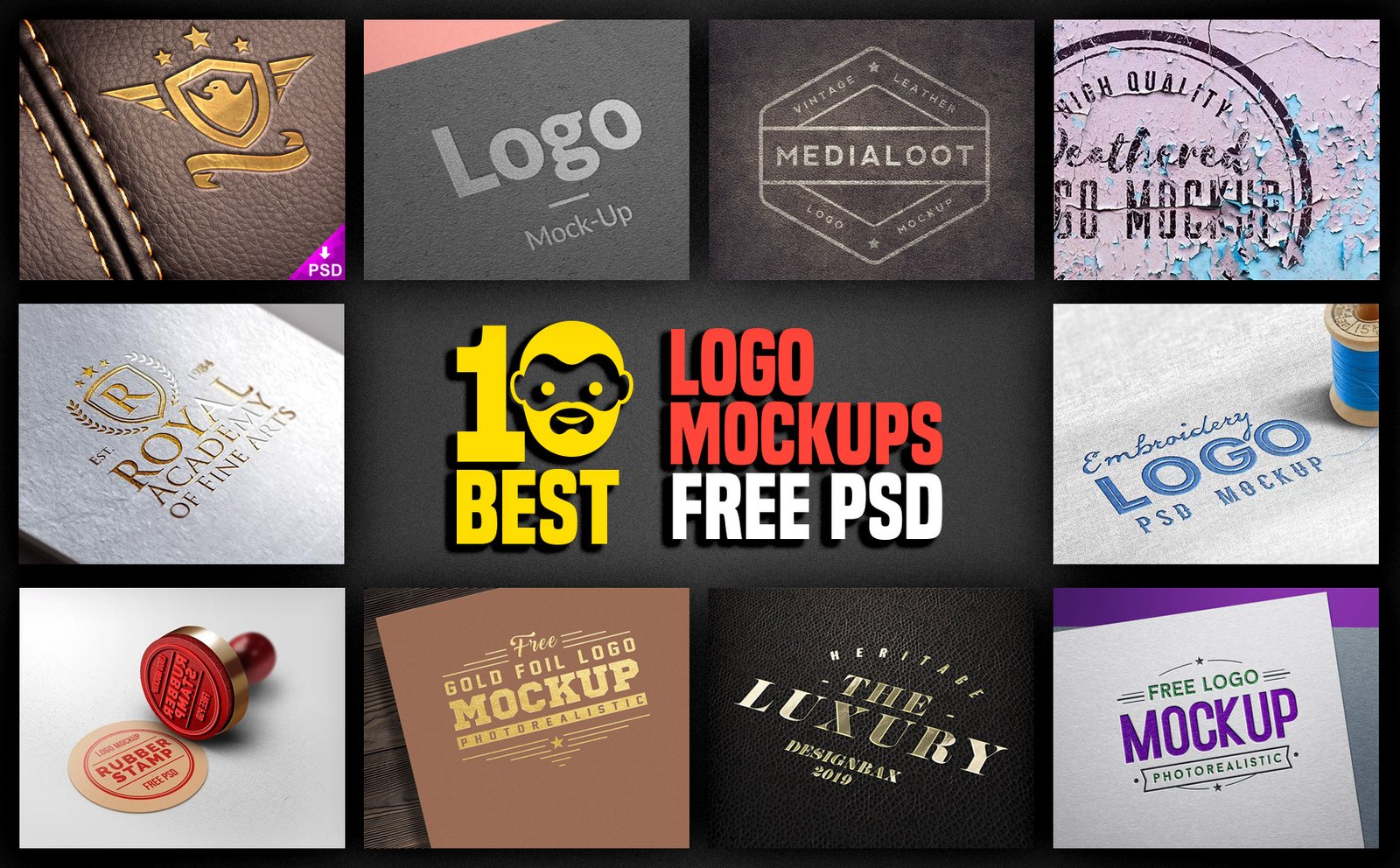 Download Free Logo Mockup PSD Templates For Designer | PsdDaddy.com