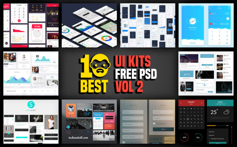 10 Best UI Kits Free PSD Vol 2 | PsdDaddy.com