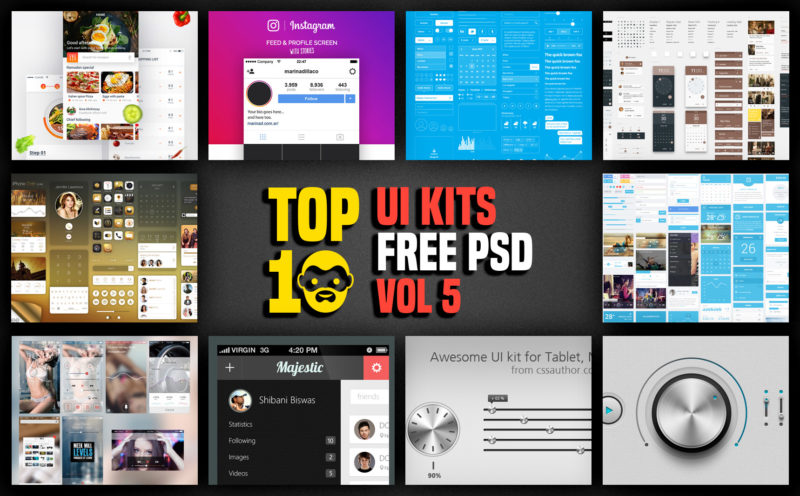 Top 10 UI Kit Free Psd Download Vol 5 PsdDaddy com