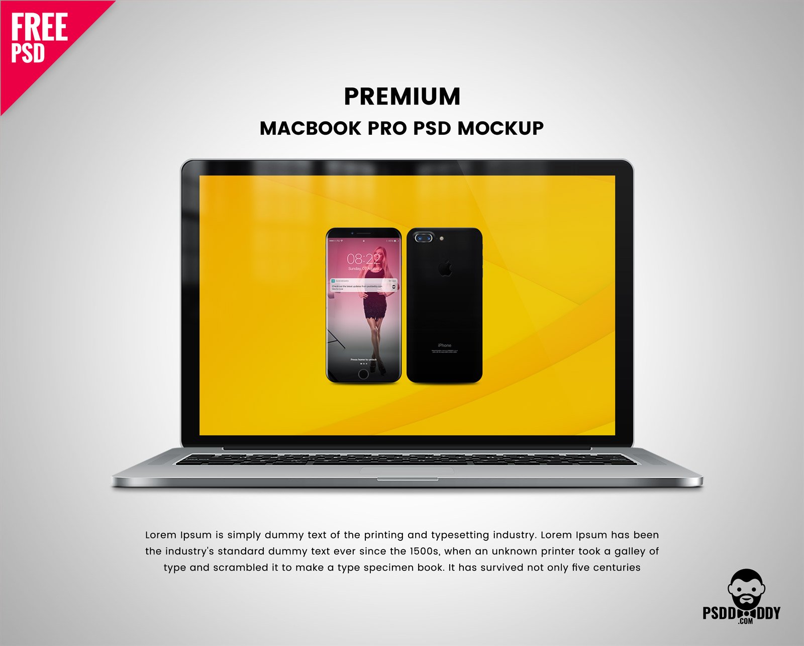 Download Download Premium Macbook Pro Psd Mockup Psddaddy Com PSD Mockup Templates