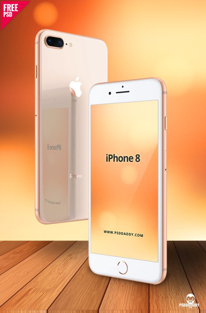 iPhone 8 Mockup Free PSD – PsdDaddy.com