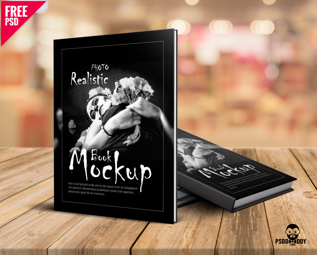 Photo Realistic book smart layer psd mockup template