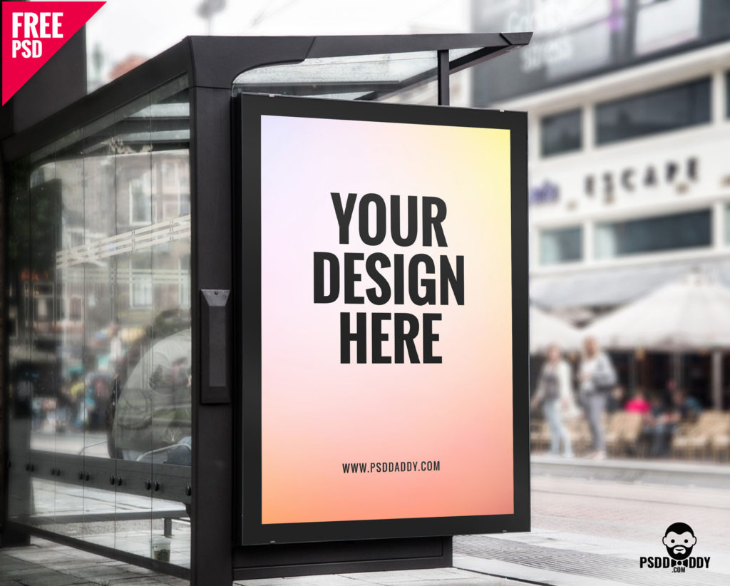 Download Download Bus Stop Branding Mockup PSD | PsdDaddy.com