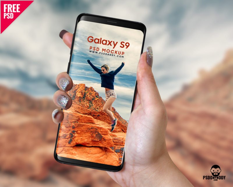 Download Galaxy S9 In Hand Psd Mockup Psddaddy Com