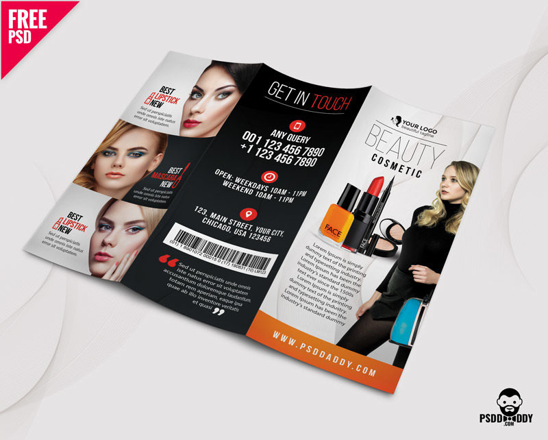 Download Beauty Salon Trifold Brochure Psd Psddaddy Com