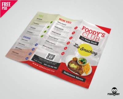 Trifold Menu Card Design | Psddaddy.Com