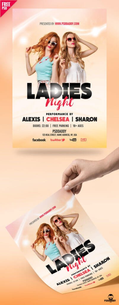 [Download] Ladies Night Flyer Design Free PSD | PsdDaddy.com