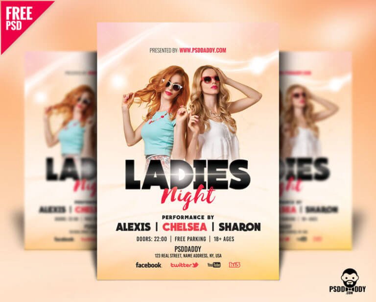 Ladies Night Flyer Design Free Psd – Psddaddy.com