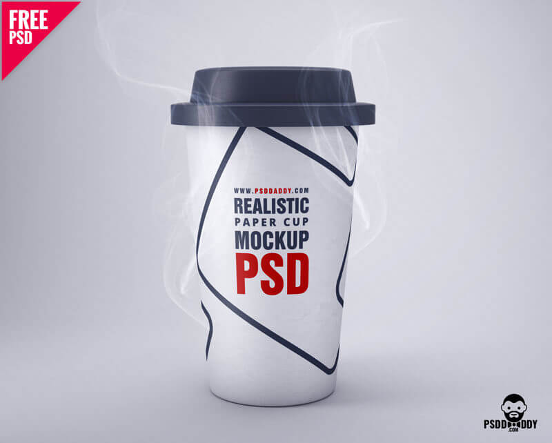 Download Download Realistic Paper Cup Mockup Psd Psddaddy Com PSD Mockup Templates