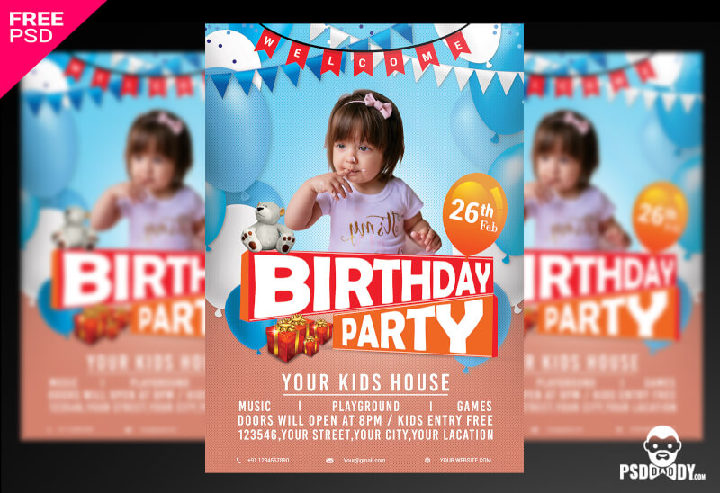 Download Birthday Party Flyer Psddaddy Com