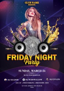 DJ,ENJOYMENT, FRIDAY NIGHT PARTY,FRIDAY NIGHT PARTY FLYER,FRIDAY PARTY,FRIDAY PARTY FLYER,NIGHT PARTY,NIGHT PARTY FLYER,PARTY