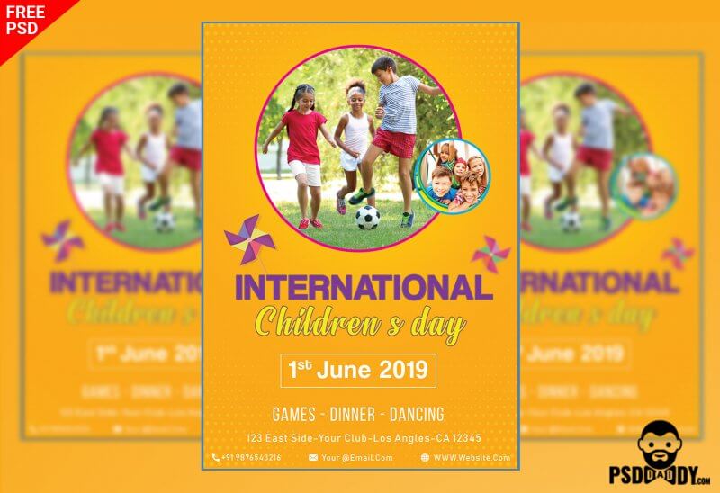 Childrens day , childrens day flyer , childrens day template , Childrens day post , Children Party , International children day post , international children day template