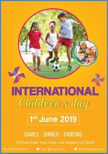 Childrens day , childrens day flyer , childrens day template , Childrens day post , Children Party , International children day post , international children day template